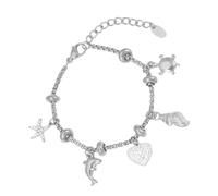 Zkydhbd Elegante fascino solare per le donne elegante leggero gioielli in acciaio inox regolabile catena accessori in acciaio sole luna accessorio, Silver, come descritto, come descritto