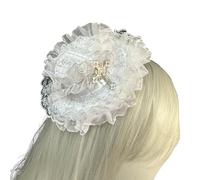 Zkydhbd Elegante fermaglio per capelli in pizzo da donna, accessorio vintage per cosplay, feste, matrimoni, feste e tutti i giorni