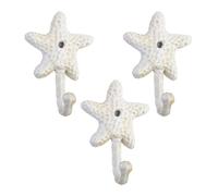 Zkydhbd Elegante gancio da parete in ferro bianco a tema costiero organizzazione domestica ingresso stoccaggio a tema marino rustico gancio