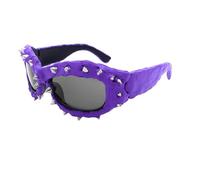 Zkydhbd Elegante occhiali da sole con borchie per ragazze ragazzi puntelli fotografici viaggio hip hop sfumature rivetti occhiali hip hop ragazze ragazzi sfumature