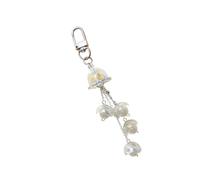 Zkydhbd Elegante portachiavi con cordino per telefono per donne e ragazze con design in rilievo borsa accessorio borsa ornamento appeso ciondolo carino telefono