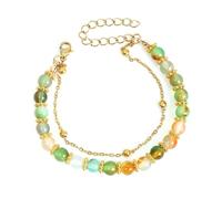 Zkydhbd Elegante Regolabile Pietra Naturale Perline Mano Corda Gioielli Accessorio Per Le Donne Con Calmante Pietre Naturali Accessori Moda Donna, Misura unica, come descritto