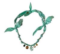 Zkydhbd Elegante sciarpa di seta collana gioielli sciarpa di cotone Neckwear per le donne usura quotidiana e viaggio accessori moda gioielli donna, Ciondolo Alghe Gree, Taglia unica