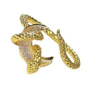 Zkydhbd Eleganti anelli aperti regolabili con design a serpente e accessorio lunare per stili unici uso quotidiano casual elegante cinturino aperto, Misura unica, come descritto, come descritto