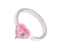 Zkydhbd Eleganti anelli regolabili quadrati/stella/cuore/ovale con zirconi cubici impreziositi gioielli in rame alla moda accessori impilabili scintillanti zirconi moda quotidiana, Misura unica, come