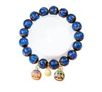 Zkydhbd Fatto a mano in vetro grigio con oro vintage deglutizione braccialetti etnici cinesi accessorio per le donne gruppo etnico cinese, Misura unica, come descritto