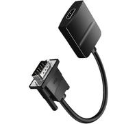 Zkydhbd Funzionale Hdmis Femmina A VGA Maschio Convertitori Dongle 1080P Stereo Suono Compatibile Per Sistemi Finestre Dispositivi
