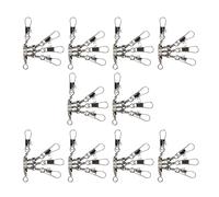 Zkydhbd Girelle da pesca a tre vie connettore per esche dure esche esche esche testa rotazione liscia struttura in ottone acciaio collega rapidamente le girelle da pesca