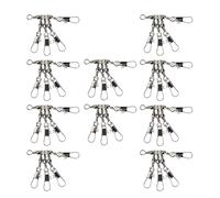 Zkydhbd Girelle da pesca a tre vie connettore per esche dure esche esche esche testa rotazione liscia struttura in ottone acciaio collega rapidamente le girelle da pesca