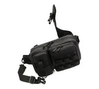 Zkydhbd Grande Capacità Pesca Attrezzature Borsa Multifunzionale Multistrato Impermeabile Campeggio Marsupio Ciclismo Borse Esterne Grande Capacità Attrezzatura da Pesca, Nero , Taglia unica