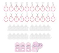 Zkydhbd Il set regalo per battesimo include portachiavi con perline a forma di croci, borse e biglietti per baby shower e regali per battesimo set ciondolo croci