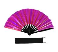 Zkydhbd Luminoso Riflettente Colorato Pieghevole Palmare Fan Linea di Danza Mano Per Partito Esibizioni Di Fase E Scambi Culturali E