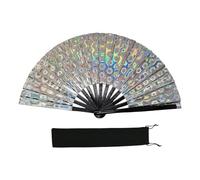 Zkydhbd Luminoso Riflettente Colorato Pieghevole Palmare Fan Linea di Danza Mano Per Partito Esibizioni Di Fase E Scambi Culturali E