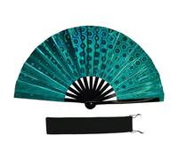 Zkydhbd Luminoso Riflettente Colorato Pieghevole Palmare Fan Linea di Danza Mano Per Partito Esibizioni Di Fase E Scambi Culturali E