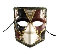 Zkydhbd Lusso Pizzo Trim Veneziani Copertura Completa Del Viso Per Gli Uomini Contrasto Colore Carnevale Eyemask Con Nastro Per Mascherata Proms Masquerade
