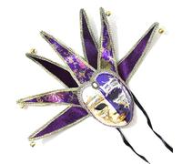 Zkydhbd Mascherata Veneziani Commedia Giullari Cosplay Squisita Decorazioni da parete per Carnevale Halloween Party Decorazioni da parete, Viola, Taglia unica