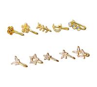 Zkydhbd Materiali sicuri per gioielli da naso intarsiati comodi per uso quotidiano senza irritazione anelli a forma di U, Misura unica, come descritto, come descritto