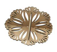Zkydhbd Mensola angolare da parete in legno con fiore intagliato in cristallo, organizer per camera da letto, soggiorno, decorazione da parete