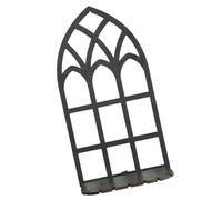 Zkydhbd Mensola da parete in legno scavato in stile retrò, in stile vintage, con cristalli neri, supporto per esposizione per piante, decorazione per soggiorno, mensola da parete vintage