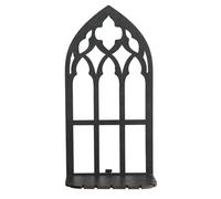 Zkydhbd Mensola da parete in legno scavato in stile retrò, in stile vintage, con cristalli neri, supporto per esposizione per piante, decorazione per soggiorno, mensola da parete vintage