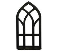 Zkydhbd Mensola da parete in legno scavato in stile retrò, in stile vintage, con cristalli neri, supporto per esposizione per piante, decorazione per soggiorno, mensola da parete vintage