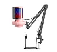 Zkydhbd Microfono USB da gioco frequenza 30Hz~16kHz per PC con braccio braccio e illuminazione a LED per streaming immersivo microfono a condensatore USB