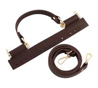 Zkydhbd Moda Artigianato PU Borsa In Pelle Copertura Maniglia E Crossbody Strap Accessori Per Gli Appassionati di Moda Creativa Borsa Hardware, Marrone, One Size