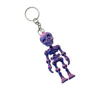 Zkydhbd Moderno Framework Clip Clip Edificio Permanente Codice Sottile Planner Creativo Presente Concetto per Adulti Giovani Pubblicato Portachiavi Scheletro, Rosso e blu, Taglia unica