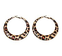 Zkydhbd Orecchini alla moda con stampa leopardi eleganti orecchini circolari con motivo leopardo orecchini personalizzati per riunioni quotidiane
