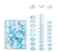 Zkydhbd Ornamenti d'attaccatura delle uova fatte a mano di festa con i coniglietti e il pulcino vibranti di colore per la scatola di uso