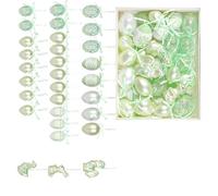 Zkydhbd Ornamenti d'attaccatura delle uova fatte a mano di festa con i coniglietti e il pulcino vibranti di colore per la scatola di uso