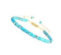 Zkydhbd Perline in pietra naturale che migliorano la pace e la disciplina per un outfit sofisticato in corda cerata, Misura unica, come descritto