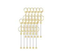 Zkydhbd Personalizza le tue chiavi con 12 ciondoli portachiavi in lega con perline facili da realizzare accessori per gioielli per adulti accessori per la creazione di gioielli, Misura unica, come