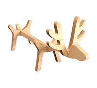 Zkydhbd Portabottiglie di vino in legno a forma di alce portabottiglie per vino rack espositore decorazione alce