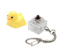 Zkydhbd Portachiavi tascabile a forma di anatra antistress sensoriale per gli appassionati di computer e regalo giocattolo terapeutico anatra keycap per lavoro