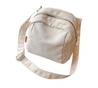 Zkydhbd Pratica borsa a tracolla Oxfords con ampie tasche interne tracolla ergonomica regolabile resistente all'usura borsa a tracolla leggera per donne uomini, bianco, One Size