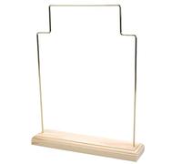 Zkydhbd Pratico Metallo Gioielli Espositori Stand Con Base In Legno Hoder Elegante Contatore Pendente Espositori Stand Scaffali Versatile Display Gioielli