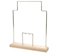 Zkydhbd Pratico Metallo Gioielli Espositori Stand Con Base In Legno Hoder Elegante Contatore Pendente Espositori Stand Scaffali Versatile Display Gioielli