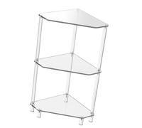 Zkydhbd Pratico tavolino in acrilico Clelar a tre livelli organizer per soggiorno o camera da letto, design multiuso e robusto