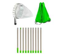 Zkydhbd Raccoglitore di frutta regolabile con manico telescopico in acciaio inossidabile e grande cesto raccogli frutta per gli appassionati di giardinaggio professionale