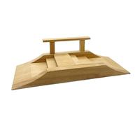 Zkydhbd Rampe realistiche per esercizi di skateboard con le dita, base sicura per adulti appassionati di gioco creativo Rampe in legno per skateboard