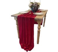 Zkydhbd Runner da tavola vellutato lavabile in lavatrice, elegante, 304,8 x 73,7 cm, per matrimoni e festival, eventi, tavolo arredamento, banchetto tovaglia, Porpora, Taglia unica