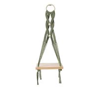 Zkydhbd Scaffale in cotone naturale appeso robusto supporto di stoccaggio intrecciato a mano albicocca appeso mensola corda per casa e giardino decorazione in corda di cotone rack
