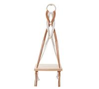 Zkydhbd Scaffale in cotone naturale appeso robusto supporto di stoccaggio intrecciato a mano albicocca appeso mensola corda per casa e giardino decorazione in corda di cotone rack