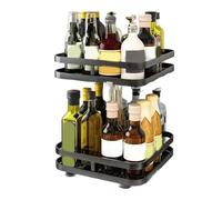 Zkydhbd Scaffale rotante in metallo Rack di stoccaggio regolabile salvaspazio organizzatori per cucina bagno accessorio regolabile ripiani da cucina organizer per mensole da cucina