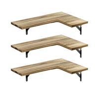 Zkydhbd Scaffali angolari galleggianti per montaggio a parete, mensole angolari decorative in legno robusto, per organizzare l'esposizione del soggiorno
