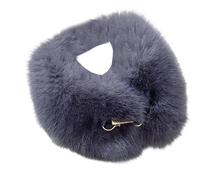 Zkydhbd Sciarpa invernale a forma di animale, lussuosamente morbida, scaldacollo in finto finto per donne e uomini, unisex, accessorio alla moda per esterni, sciarpa calda, Grigio scuro, Taglia unica