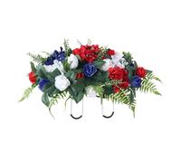 Zkydhbd Selle artificiali del fiore del cimitero delle selle della lapide del cimitero mazzi artificiali per la decorazione del cimitero decorazione della tomba