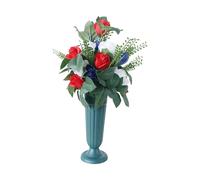 Zkydhbd Selle artificiali del fiore del cimitero delle selle della lapide del cimitero mazzi artificiali per la decorazione del cimitero decorazione della tomba