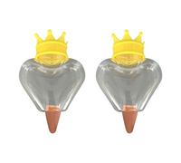 Zkydhbd Set di 2 globi di irrigazione per piante a forma di cuore per fiori da interno per interni ed esterni, soluzione di irrigazione automatica per interni ed esterni